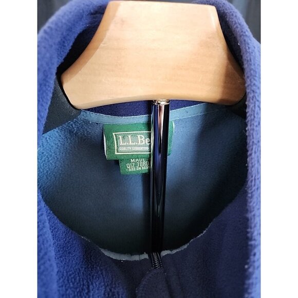 LL Bean Jacket Mens Large Blue Fleece Polartec The Weather Channel Full Zip - Picture 4 of 9